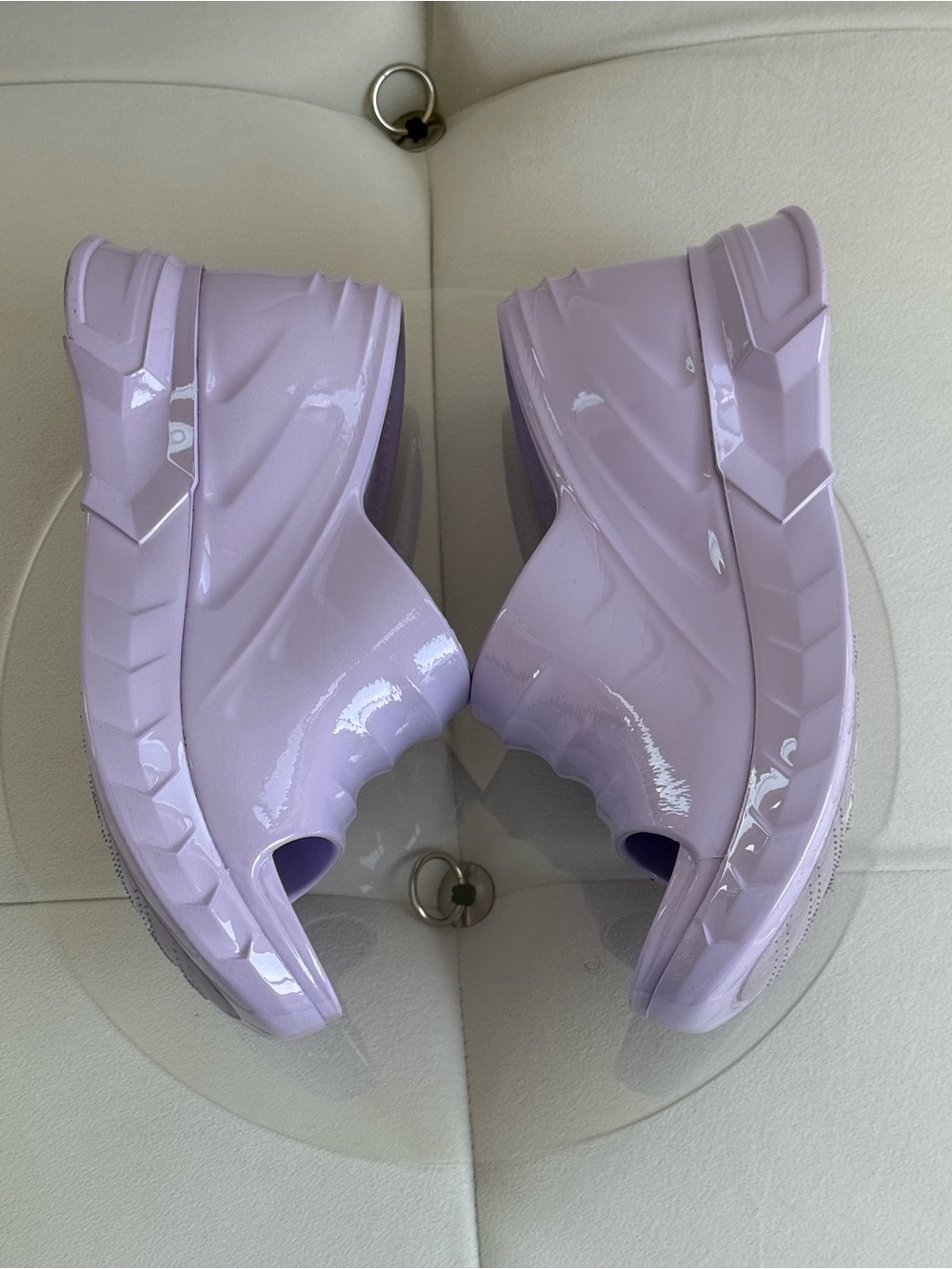 SOLD Givenchy Marshmallow Slider Wedges in Lilac - Picture 4 of 13